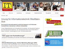 Tablet Screenshot of informationstechniker-westfalen-sued.de